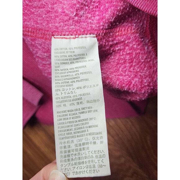 Y2K Hoco Hollister Hoodie Pink Size Med Prep Casual Fuscia Sweatshirt Distressed - Picture 13 of 14